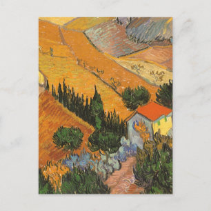 Carte Postale Vallée avec Plowman par Vincent van Gogh
