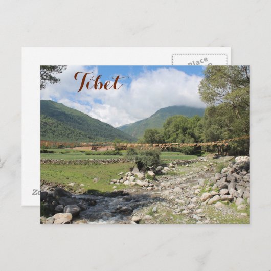 Carte Postale Vallée cachée du Tibet (Devant / Derrière)
