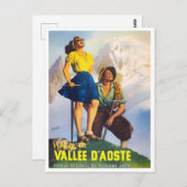 Carte Postale Vallée d'Aoste Italie voyage vintage (Devant / Derrière)