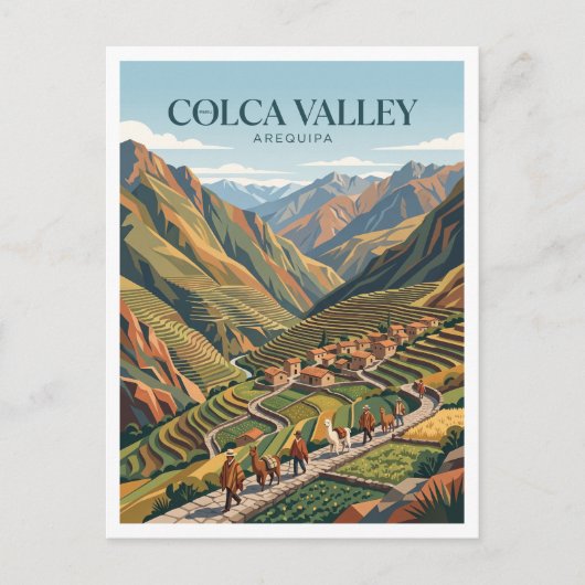 Carte Postale Vallée de Colca Chivay Pérou (Devant)