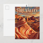 Carte Postale Vallée de Feu Nevada (Devant / Derrière)
