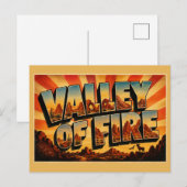 Carte Postale Vallée de Feu Nevada Grès Rouge Désert Art (Devant / Derrière)
