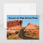 Carte Postale Vallée de feu Parc d'état Nevada Amérique USA (Devant / Derrière)