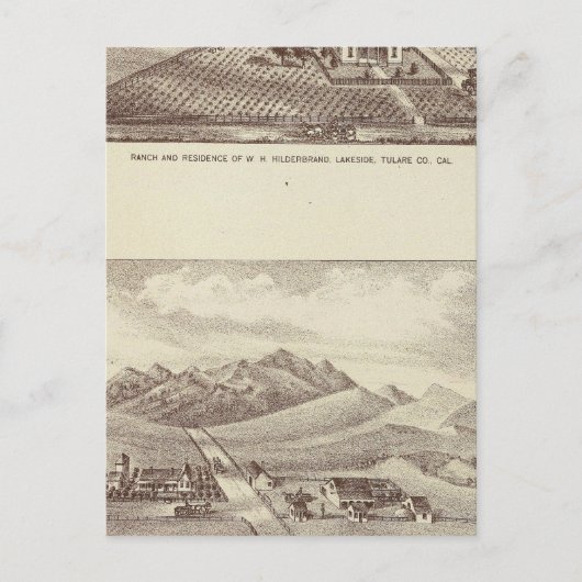 Carte Postale Vallée de Frazier, ranchs Lakeside (Devant)