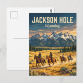 Carte Postale vallée de Jackson Hole Wyoming (Devant / Derrière)