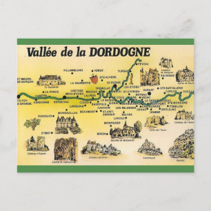 Carte Postale Vallée de la Dordogne en France