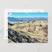 Carte Postale Vallée de la mort Zabriskie Point Désert de sable  (Devant / Derrière)