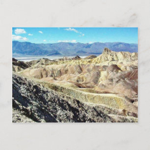 Carte Postale Vallée de la mort Zabriskie Point Désert de sable 