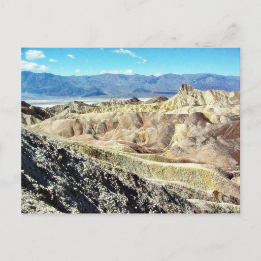 Carte Postale Vallée de la mort Zabriskie Point Désert de sable  (Devant)