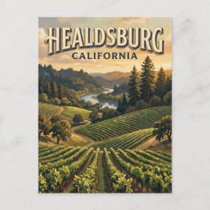Carte Postale Vallée de la rivière russe Healdsburg Californie