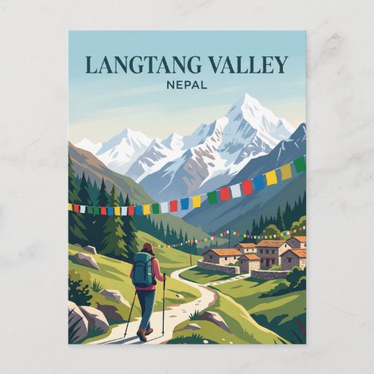 Carte Postale Vallée de Langtang Népal (Devant)