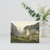 Carte Postale Vallée de Lauterbrunnen avec Staubbach, Oberl bern (Debout devant)