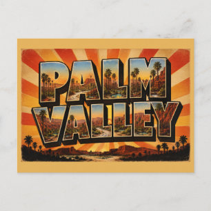 Carte Postale Vallée de Palm NT Australie Oasis du désert Art vi