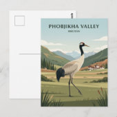Carte Postale Vallée de Phobjikha Bhoutan (Devant / Derrière)