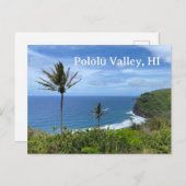 Carte Postale Vallée de Pololú, HI (Devant / Derrière)