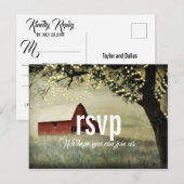 Carte Postale Vallée de Red Barn, Conception de ferme rustique (Devant / Derrière)