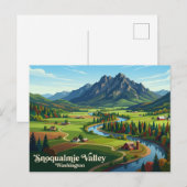 Carte Postale Vallée de Snoqualmie États-Unis (Devant / Derrière)