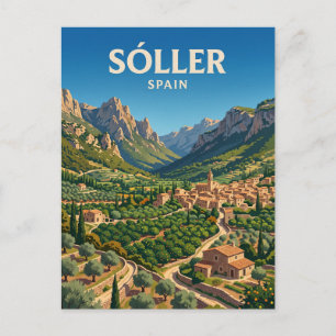 Carte Postale Vallée de Sóller Espagne