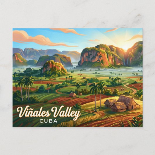 Carte Postale Vallée de Viñales Cuba (Devant)