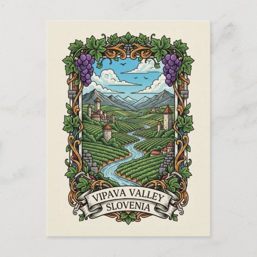 Carte Postale Vallée de Vipava, Slovénie (Devant)