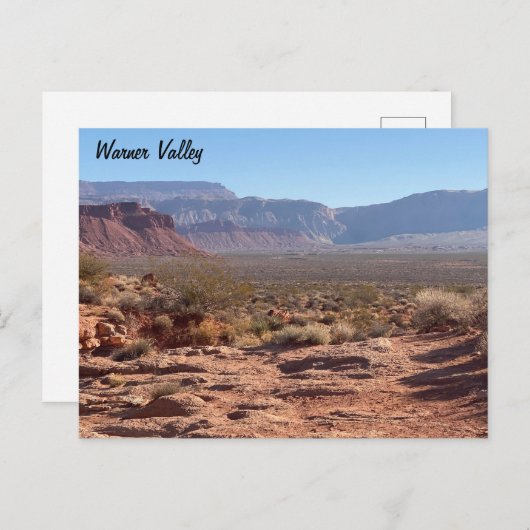 Carte Postale Vallée de Warner (Devant / Derrière)