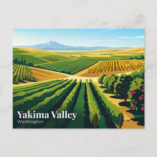 Carte Postale Vallée de Yakima États-Unis (Devant)