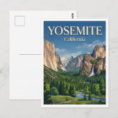 Carte Postale Vallée de Yosemite (Devant / Derrière)