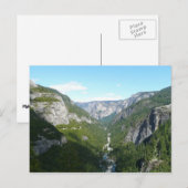 Carte Postale Vallée de Yosemite dans le parc national de Yosemi (Devant / Derrière)