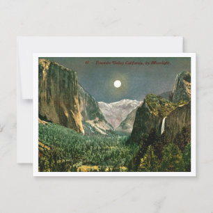 Carte Postale Vallée de Yosemite par Moonlight 1910