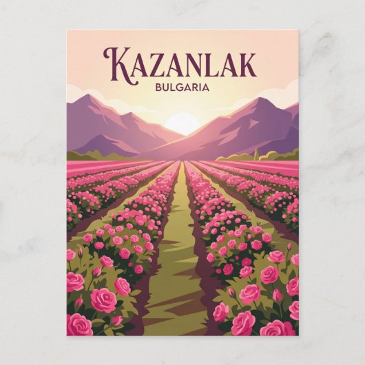 Carte Postale Vallée des Roses Bulgarie (Devant)