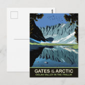 Carte Postale Vallée d'Oolah dans l'Itkillik, Gates of Arctic (Devant / Derrière)