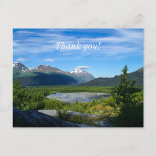 Carte Postale Vallée du glacier Exit en Alaska, Merci