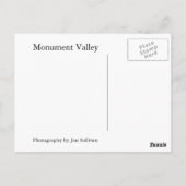 Carte Postale Vallée du Monument (Dos)