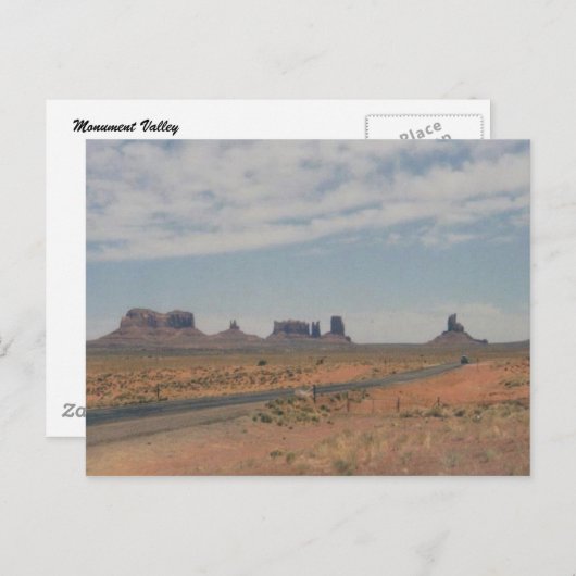 Carte Postale Vallée du Monument (Devant / Derrière)