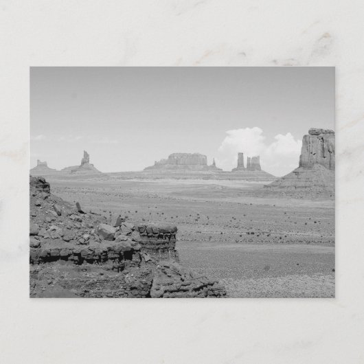 Carte Postale Vallée du Monument (noir et blanc) 2 (Devant)