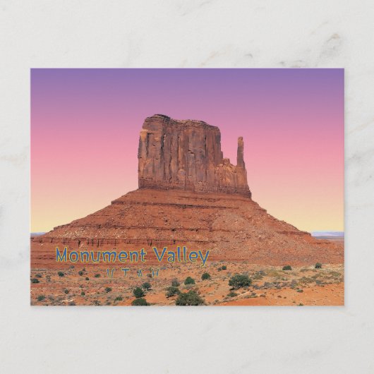 Carte Postale Vallée du monument, Utah (Devant)