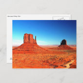 Carte Postale Vallée du Monument, Utah (Devant / Derrière)