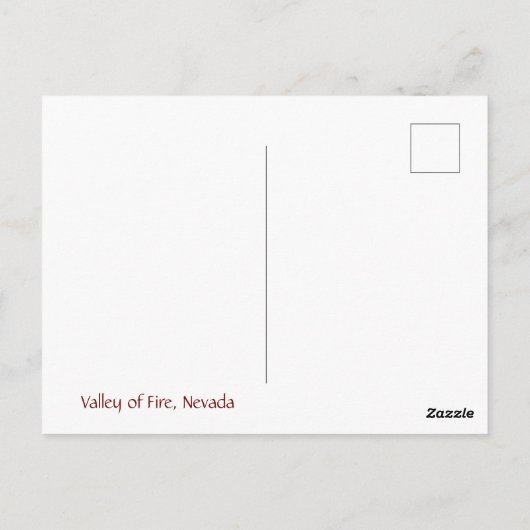 Carte Postale Vallée du paysage de feu (Dos)