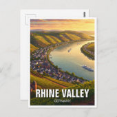 Carte Postale Vallée du Rhin Allemagne (Devant / Derrière)
