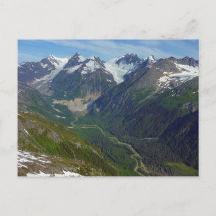 Carte Postale Vallée sculptée par les glaciers de l'Alaska