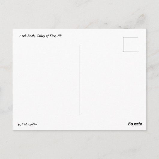 Carte Postale Valley Fire (Dos)