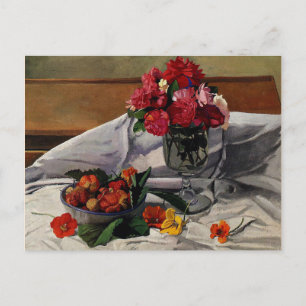 Carte Postale Vallotton - Fleurs et fraises