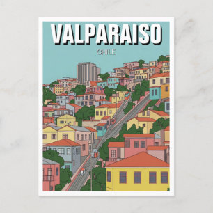 Carte Postale Valparaiso Chili Art Abstrait