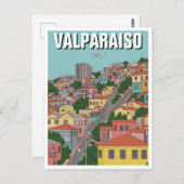 Carte Postale Valparaiso Chili Art Abstrait (Devant / Derrière)