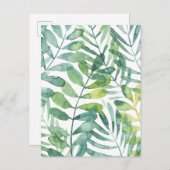 Carte Postale Valse Frond - Feuilles Frond Palm (Devant / Derrière)