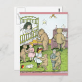 Carte Postale Valse nounours avec poupées (Devant / Derrière)