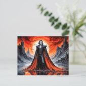 Carte Postale Vampire au clair de lune rouge (Debout devant)
