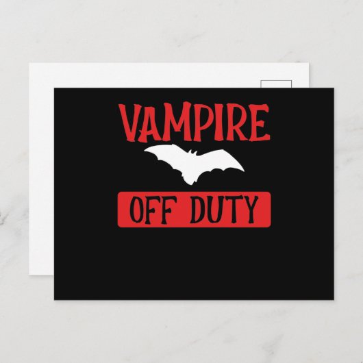 Carte Postale Vampire bat off duty (Devant / Derrière)