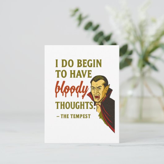 Carte Postale Vampire Bloody Thoughts  (Debout devant)