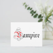 Carte Postale Vampire calgraphique (Debout devant)